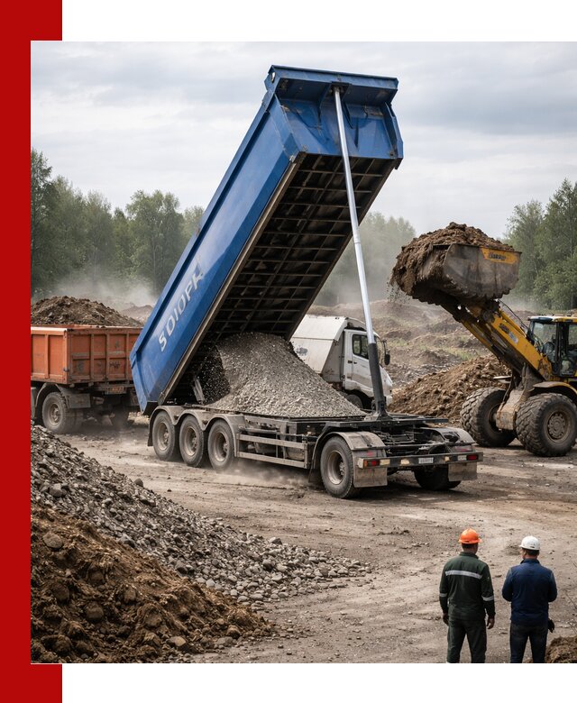 Аренда тонар 40 тонн в Лесозаводске с доставкой материалов