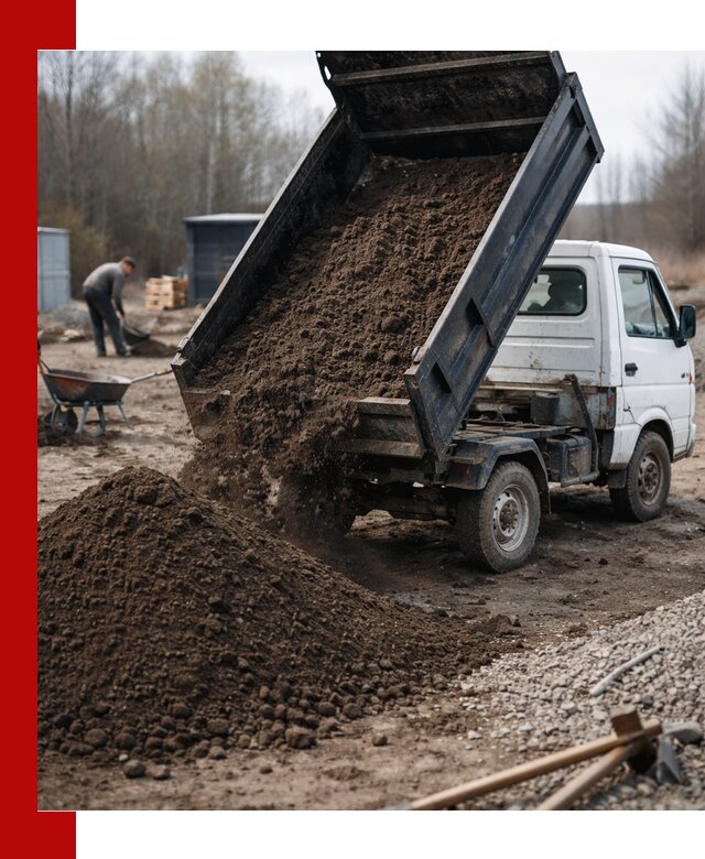 Аренда минисамосвала в Лесозаводске для доставки сыпучих материалов