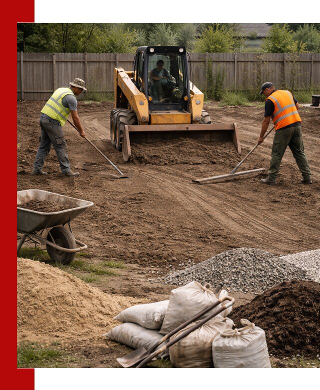 Выравнивание участка под строительство и благоустройство в Лесозаводске