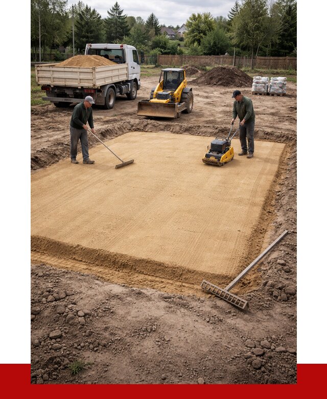 Устройство песчаной подушки в Лесозаводске от 4652 р. ПРОНЕРУДЛсз